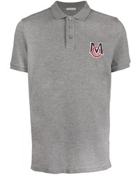 graues besticktes Polohemd von Moncler