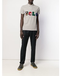 graues besticktes Polohemd von Polo Ralph Lauren