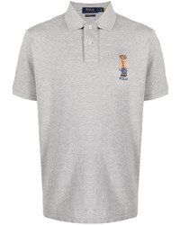 graues besticktes Polohemd von Polo Ralph Lauren