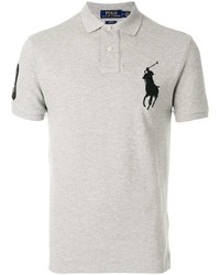 graues besticktes Polohemd von Polo Ralph Lauren