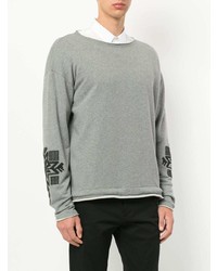 graues besticktes Sweatshirt von Maison Margiela