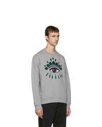 graues besticktes Sweatshirt von Kenzo