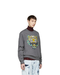 graues besticktes Sweatshirt von Kenzo