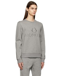 graues besticktes Sweatshirt von Moncler