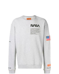 graues besticktes Sweatshirt von Heron Preston