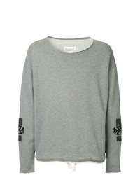 graues besticktes Sweatshirt von Maison Margiela