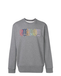 graues besticktes Sweatshirt von McQ Alexander McQueen