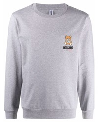 graues besticktes Sweatshirt von Moschino