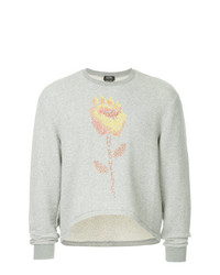 graues besticktes Sweatshirt von Selfmade By Gianfranco Villegas