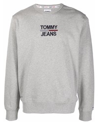 graues besticktes Sweatshirt von Tommy Jeans