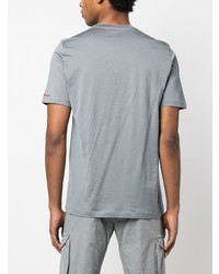 graues besticktes T-Shirt mit einem Rundhalsausschnitt von Kiton