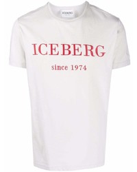 graues besticktes T-Shirt mit einem Rundhalsausschnitt von Iceberg