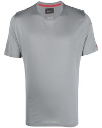graues besticktes T-Shirt mit einem Rundhalsausschnitt von Kiton