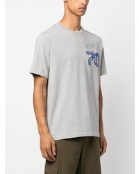 graues besticktes T-Shirt mit einem Rundhalsausschnitt von Kenzo