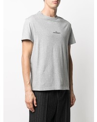 graues besticktes T-Shirt mit einem Rundhalsausschnitt von Maison Margiela