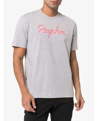 graues besticktes T-Shirt mit einem Rundhalsausschnitt von Rapha