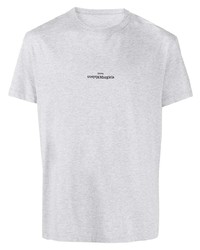 graues besticktes T-Shirt mit einem Rundhalsausschnitt von Maison Margiela