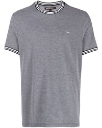 graues besticktes T-Shirt mit einem Rundhalsausschnitt von Michael Kors