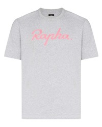 graues besticktes T-Shirt mit einem Rundhalsausschnitt von Rapha