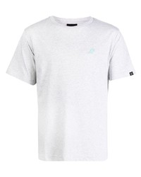 graues besticktes T-Shirt mit einem Rundhalsausschnitt von SPORT b. by agnès b.