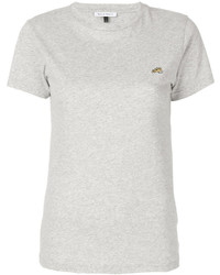 graues besticktes T-shirt von Bella Freud