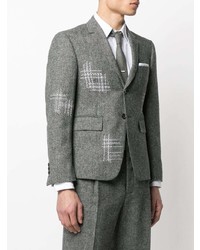 graues besticktes Wollsakko von Thom Browne