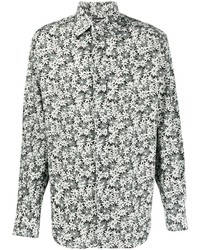 graues Businesshemd mit Blumenmuster von Tom Ford