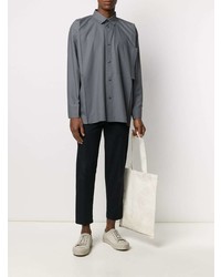 graues Businesshemd von Issey Miyake Men