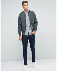 graues Businesshemd von Jack Wills