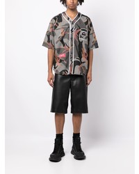 graues Camouflage Kurzarmhemd von AAPE BY A BATHING APE