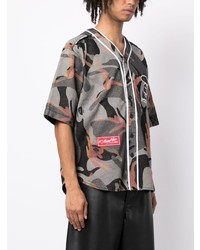 graues Camouflage Kurzarmhemd von AAPE BY A BATHING APE