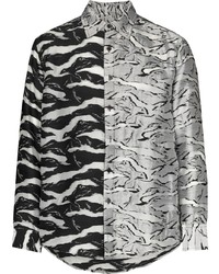 graues Camouflage Langarmhemd von Sulvam
