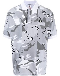 graues Camouflage Polohemd von AAPE BY A BATHING APE