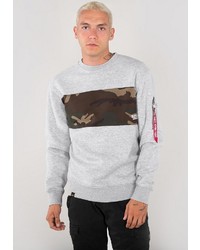 graues Camouflage Sweatshirt von Alpha Industries