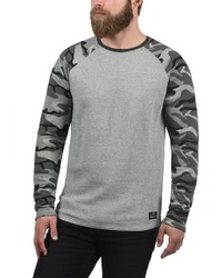 graues Camouflage Sweatshirt von Solid