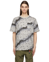 graues Camouflage T-Shirt mit einem Rundhalsausschnitt von Billionaire Boys Club