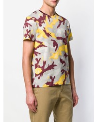 graues Camouflage T-Shirt mit einem Rundhalsausschnitt von Valentino