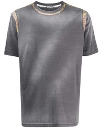 graues Camouflage T-Shirt mit einem Rundhalsausschnitt von Diesel
