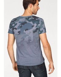 graues Camouflage T-Shirt mit einem Rundhalsausschnitt von Key Largo