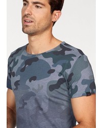 graues Camouflage T-Shirt mit einem Rundhalsausschnitt von Key Largo