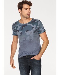 graues Camouflage T-Shirt mit einem Rundhalsausschnitt von Key Largo