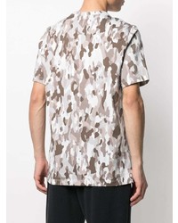 graues Camouflage T-Shirt mit einem Rundhalsausschnitt von Nike