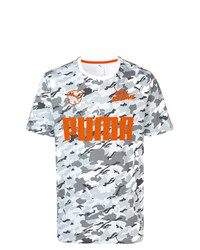 graues Camouflage T-Shirt mit einem Rundhalsausschnitt von Puma