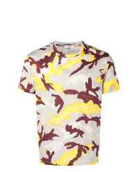 graues Camouflage T-Shirt mit einem Rundhalsausschnitt von Valentino