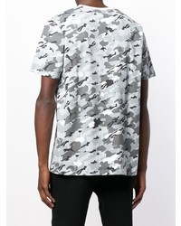 graues Camouflage T-Shirt mit einem Rundhalsausschnitt von Puma