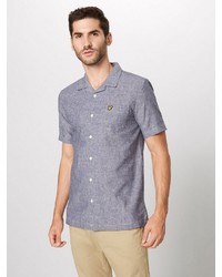 graues Chambray Kurzarmhemd von Lyle & Scott