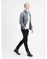 graues Chambray Langarmhemd von Jack & Jones