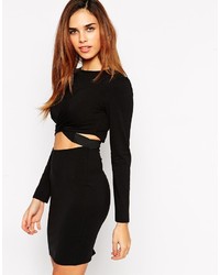 graues figurbetontes Kleid von Asos