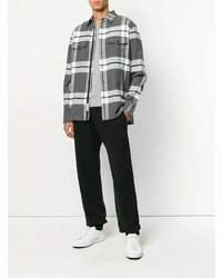 graues Flanell Langarmhemd mit Karomuster von rag & bone