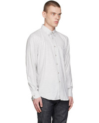 graues Flanell Langarmhemd von Naked & Famous Denim